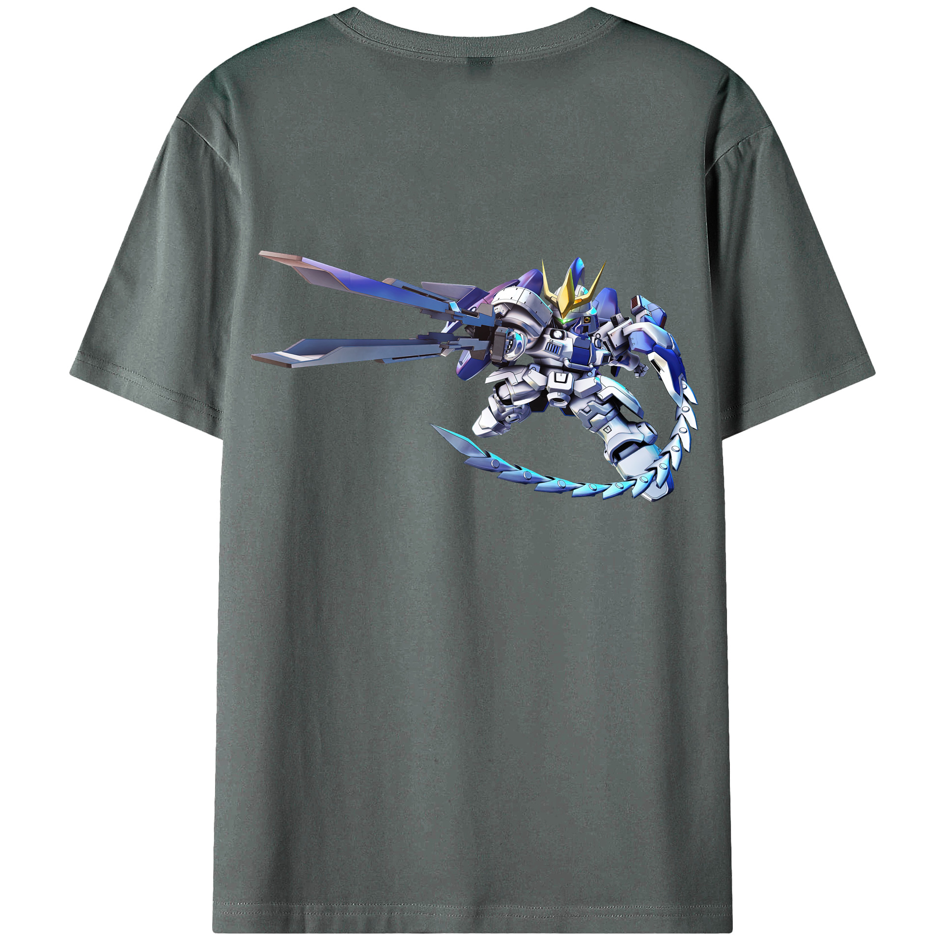 （画像用） 機動戦士ガンダム Mobile Suit Gundam 綿100％ メンズ半袖Tシャツ（バックプリント） 通気性